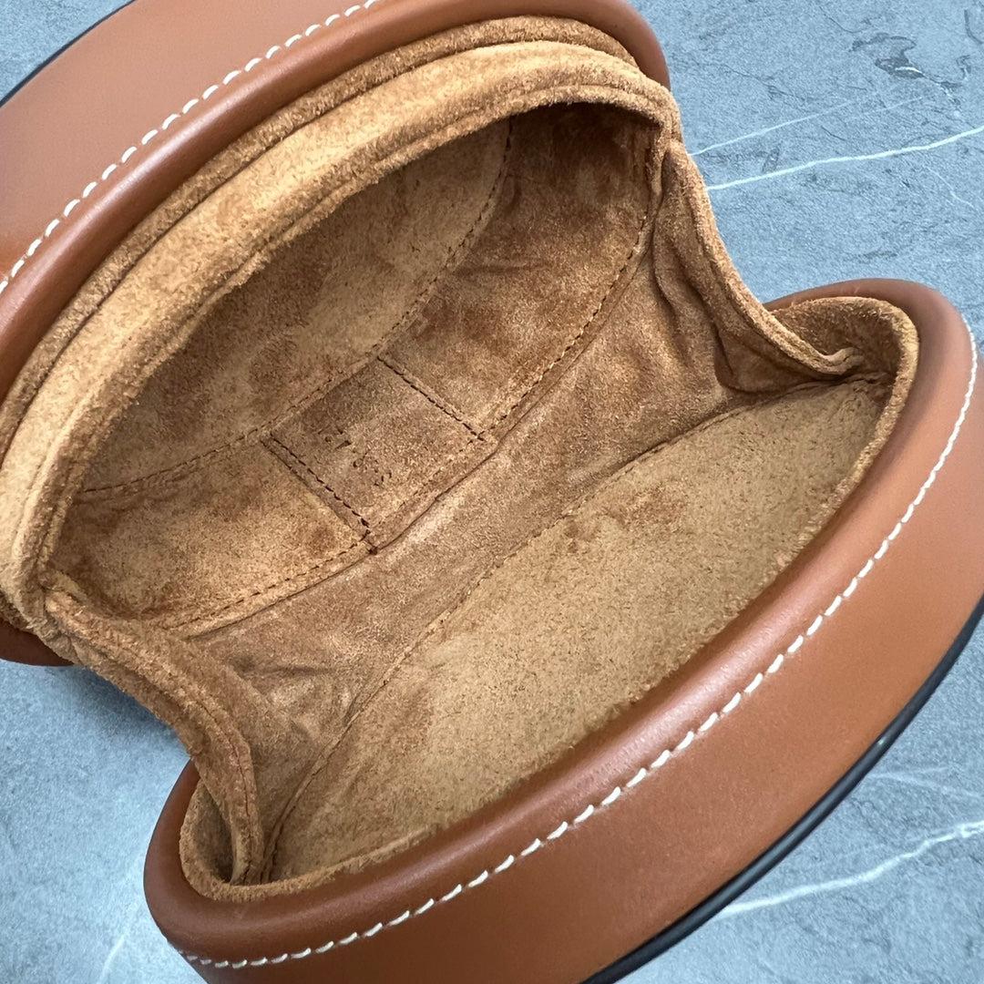 Celine Oval Minaudière Cuir Triomphe Brown Calfskin