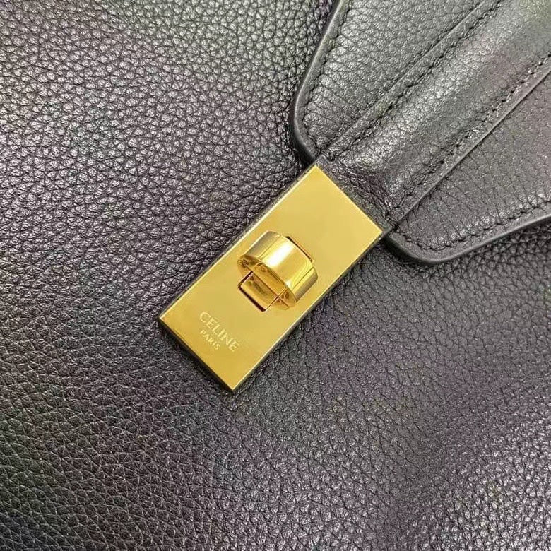 Celine Soft 16 Bag Black Grained Calfskin
