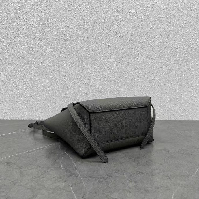 Celine Nano Belt Bag Grey Grain Leather
