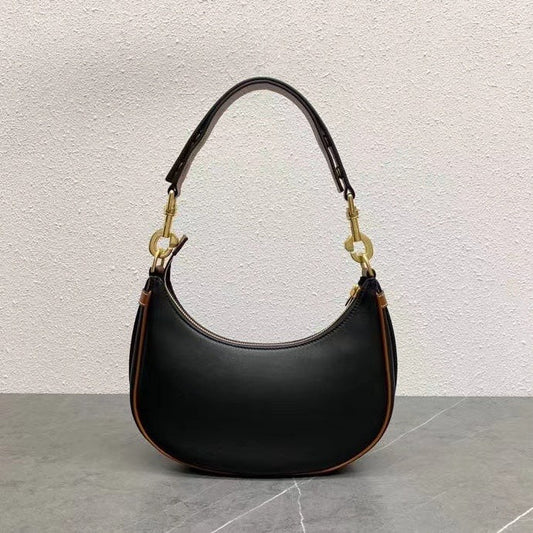 Celine Medium Strap Ava Bag Black Brown Calfskin 281811