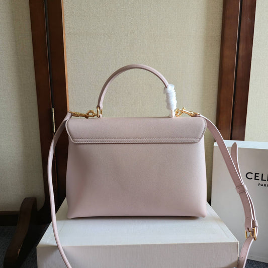 Celine Medium Nino Bag 25.5 Light Pink Grained Calfskin