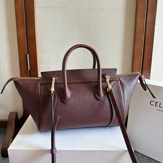 Celine 2026 Luggage Burgundy Shiny Lambskin 276252