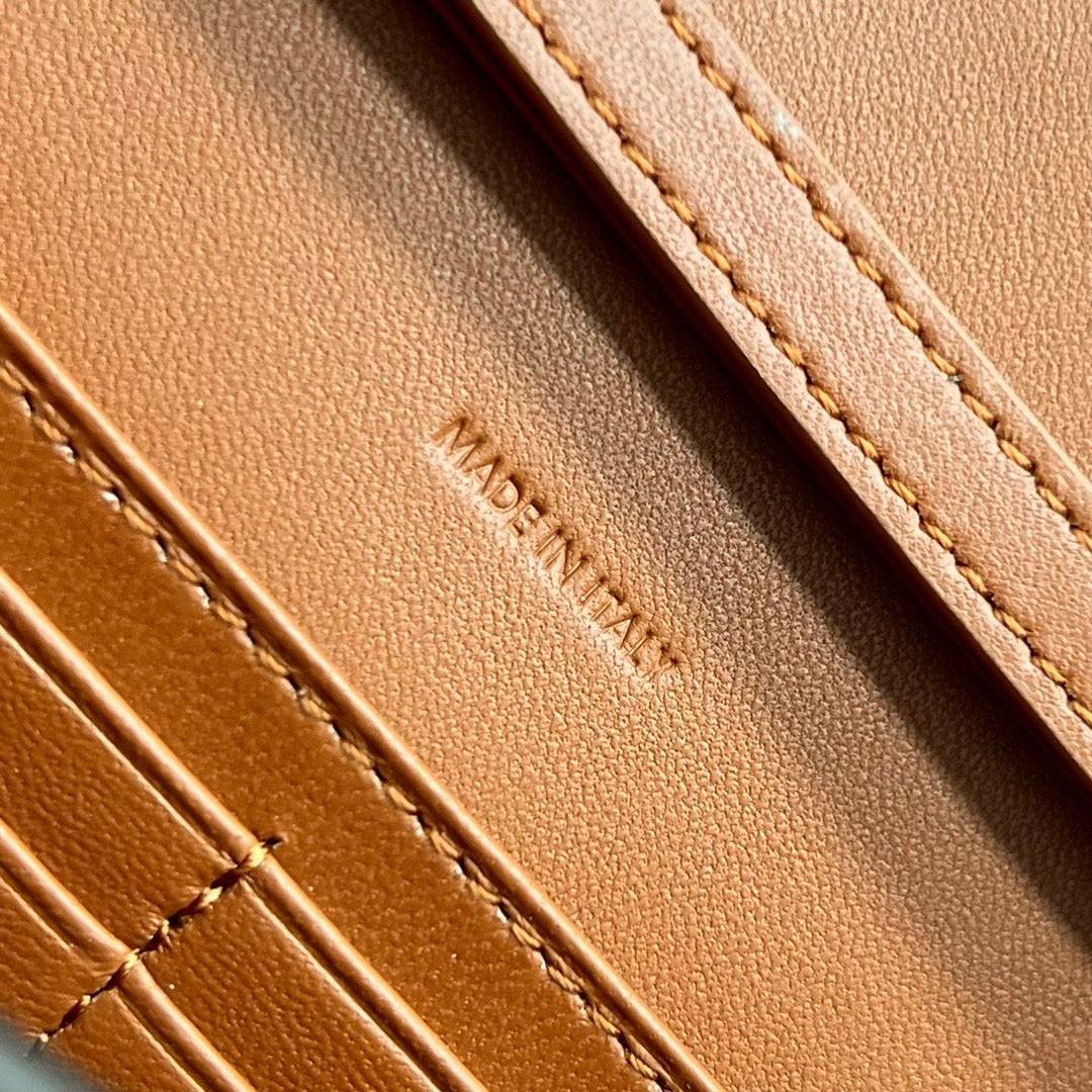 Celine WOC Triomphe Brown Cowhide