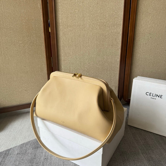 Celine Doctor's Pouch 35cm Beige Calfskin 288924