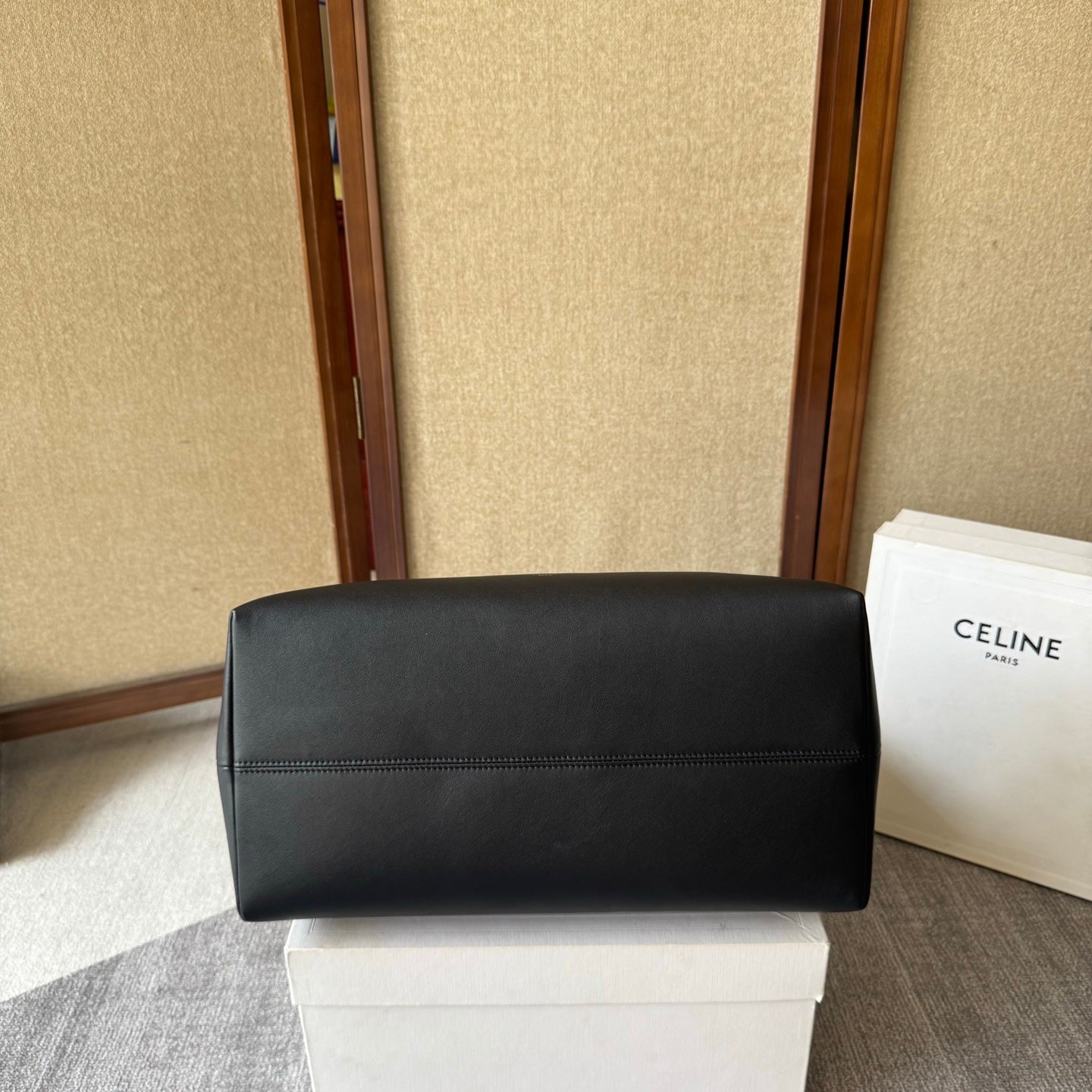 Celine Doctor's Pouch 35cm Black Calfskin 288926