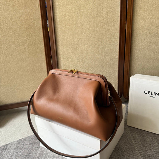 Celine Doctor's Pouch 35cm Brown Calfskin 288928