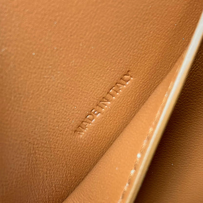 Celine Tabou Clutch on Strap Triomphe Black Brown Canvas & Calfskin
