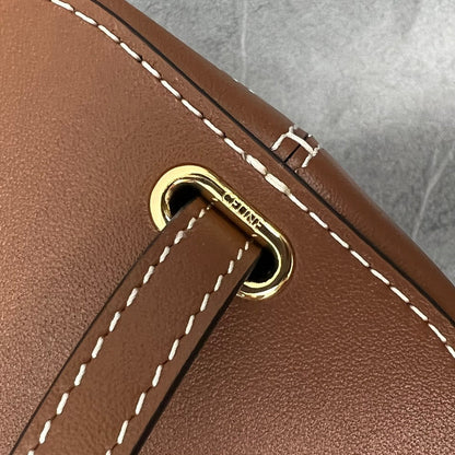 Celine Small Box Cuir Triomphe Bag Brown Calfskin