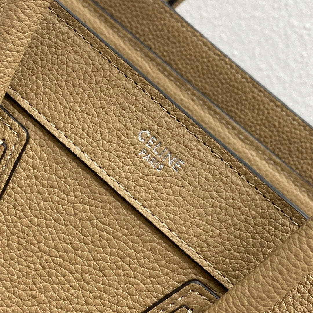 Celine Luggage Nano Bag 20cm Brown Cowhide