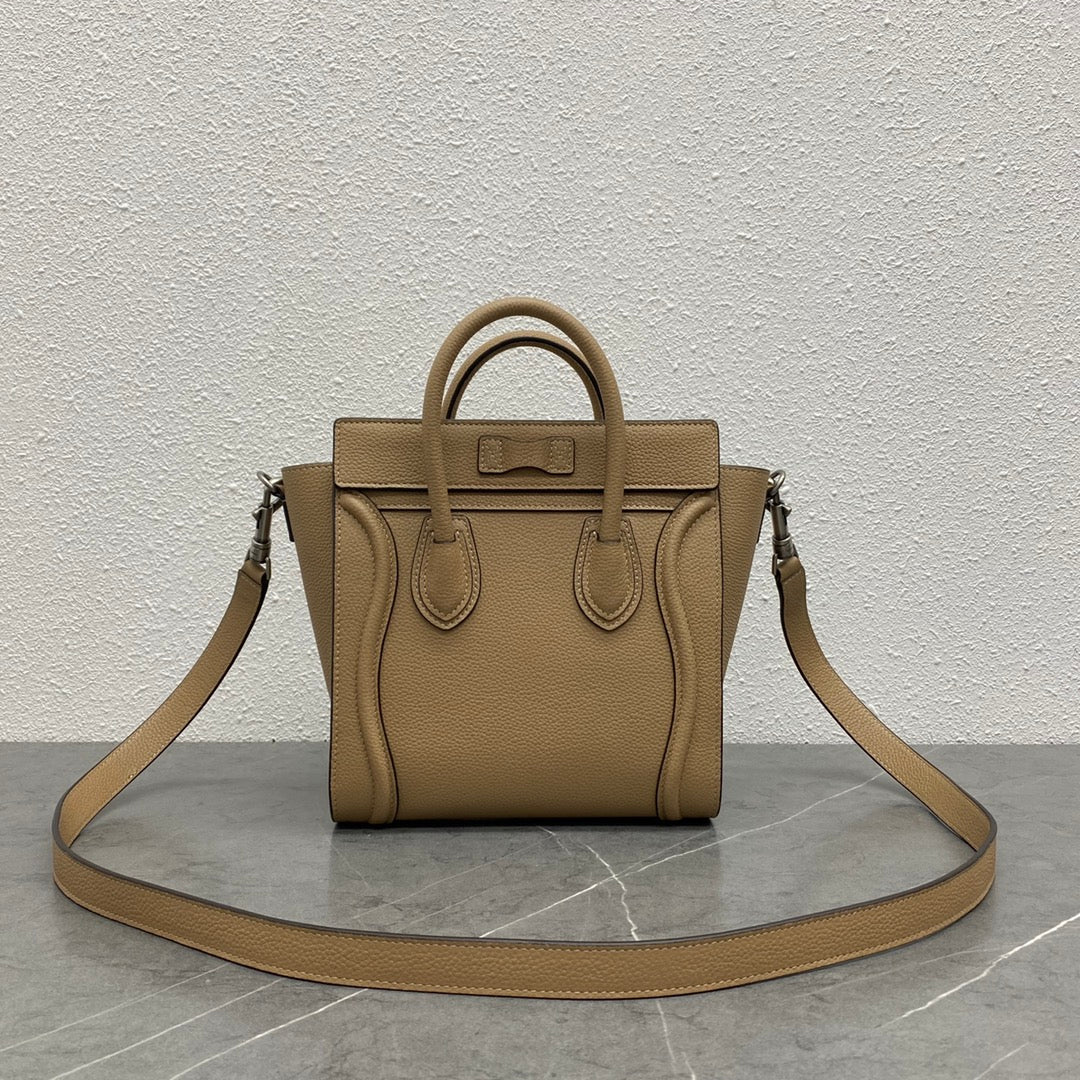 Celine Luggage Nano Bag 20cm Brown Cowhide