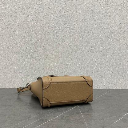 Celine Luggage Nano Bag 20cm Brown Cowhide