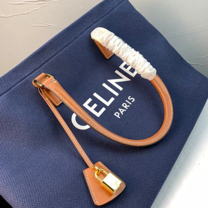 Celine Cabas Tote Navy Blue Canvas