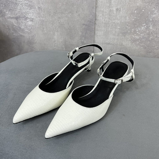 cl kitten with strap 45 white lizard stamped calfskin