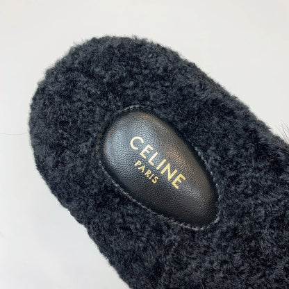 Celine 26s Sandals In Black Wool