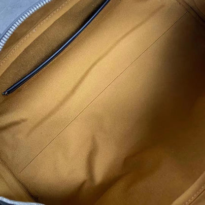 Celine Duffle Bag Bag Triomphe Black Beige Canvas & Calfskin