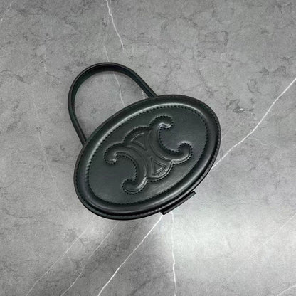 Celine Oval Minaudière Cuir Triomphe Black Calfskin
