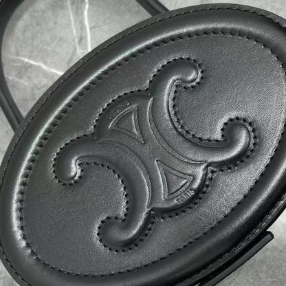 Celine Oval Minaudière Cuir Triomphe Black Calfskin