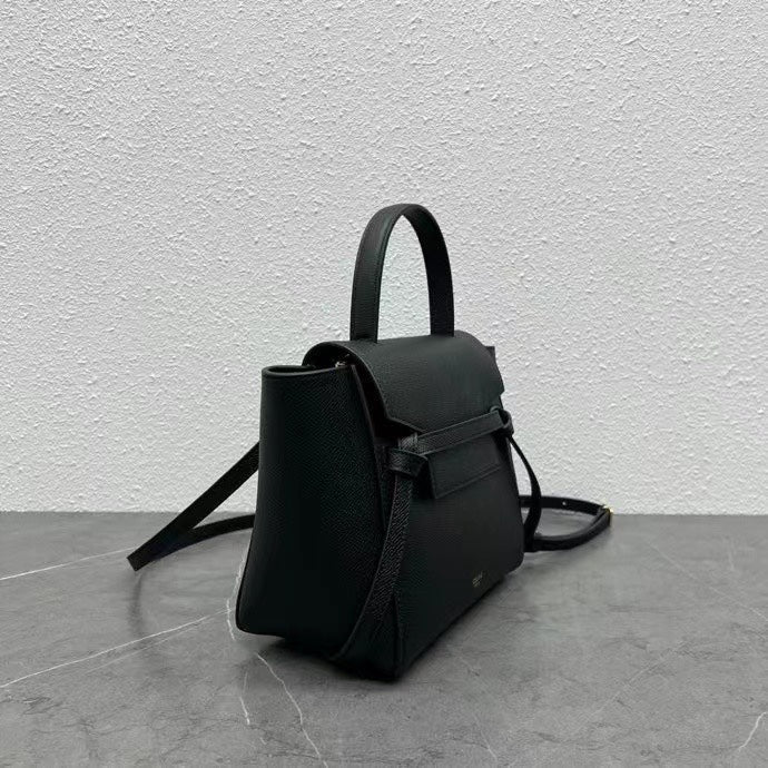 Celine  Nano Belt Bag Black Grain Leather