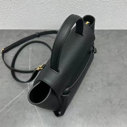 Celine  Nano Belt Bag Black Grain Leather