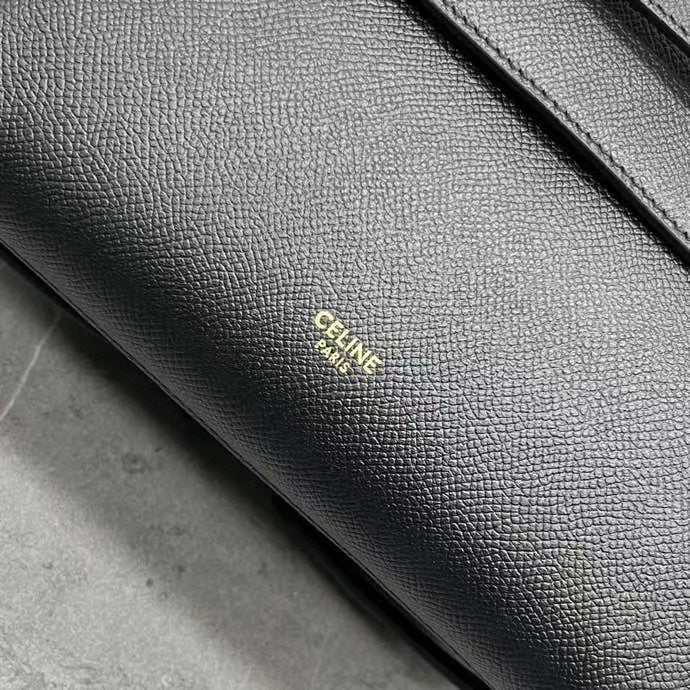 Celine  Nano Belt Bag Black Grain Leather
