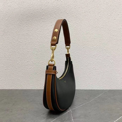 Celine Medium Strap Ava Bag Black Brown Calfskin 281811