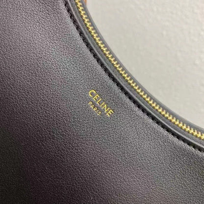 Celine Medium Strap Ava Bag Black Brown Calfskin 281811