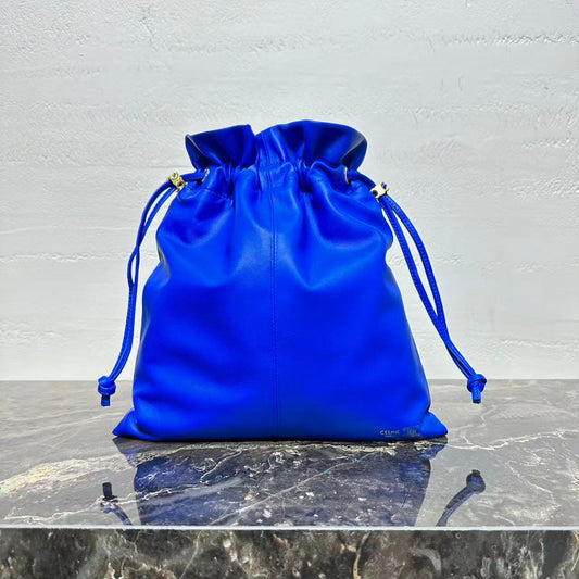 Celine Small Crystal Pouch Ultra Blue Lambskin