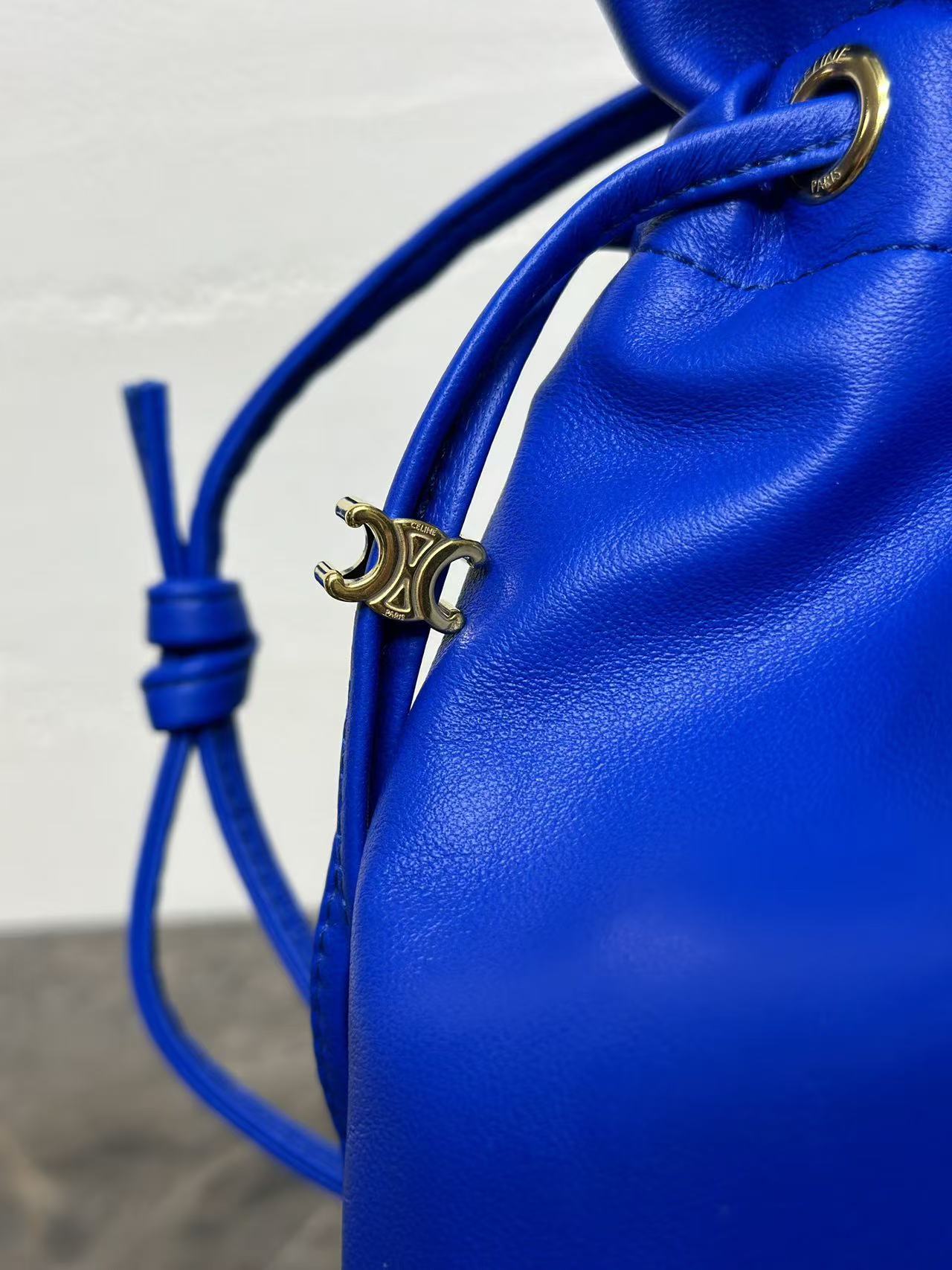 Celine Small Crystal Pouch Ultra Blue Lambskin