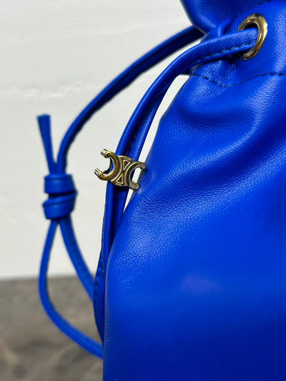 Celine Small Crystal Pouch Ultra Blue Lambskin