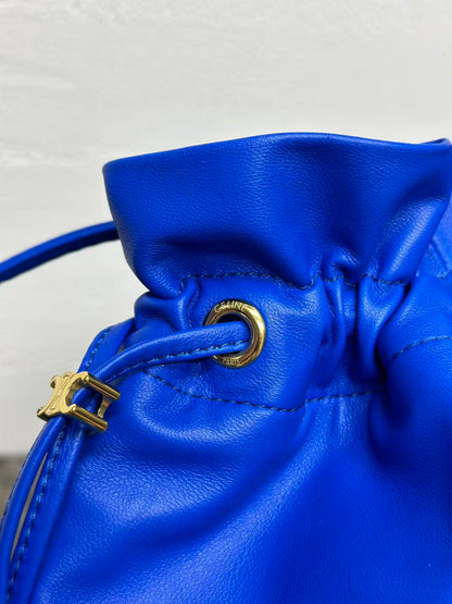 Celine Small Crystal Pouch Ultra Blue Lambskin