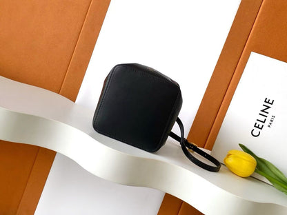 Celine Cube In Black Supple Calfskin