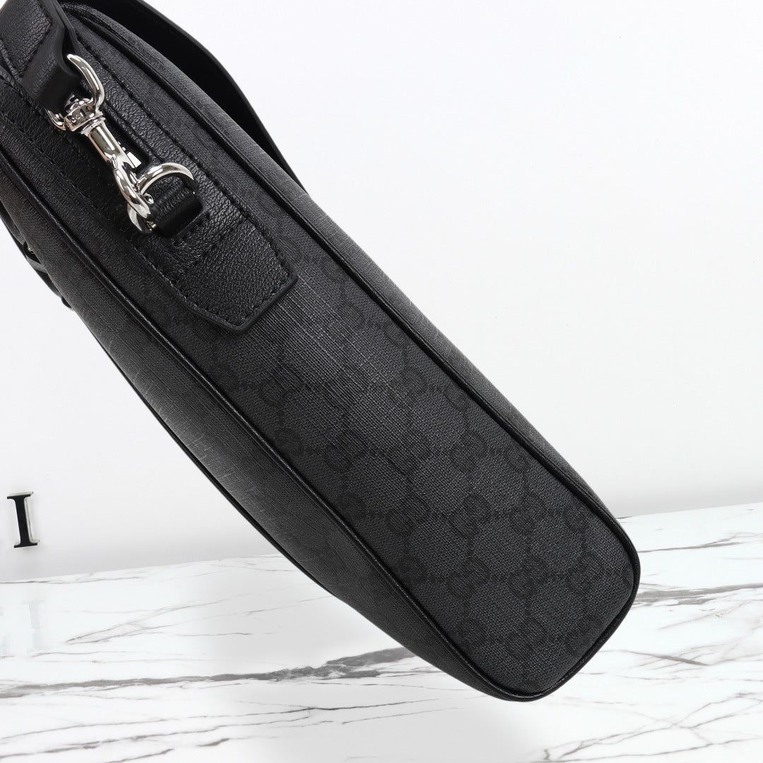 Gucci 2026 Mega Web Trademark Briefcase 38cm Canvas Leather