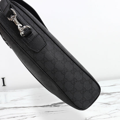 Gucci 2026 Mega Web Trademark Briefcase 38cm Canvas Leather