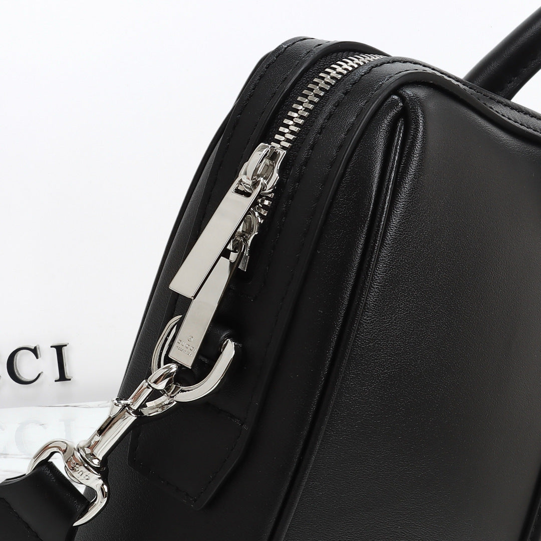 Gucci 2026 Mega Web Trademark Briefcase 38cm Canvas Leather
