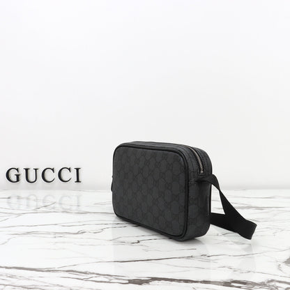 Gucci 2026 Essence Classic Mini Bag 22cm Black Canvas Leather