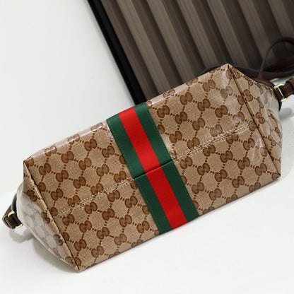 Gucci 2026 Giglio Shoulder Bag 25cm Canvas Calfskin