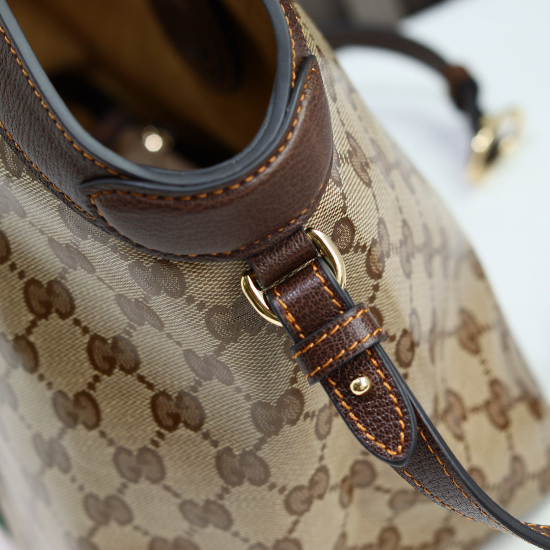 Gucci 2026 Giglio Shoulder Bag 25cm Canvas Calfskin