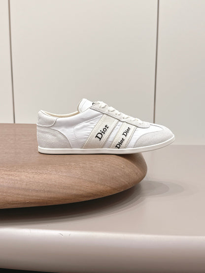 CD 26A Casual Sneakers White Ivory Lycra Fabric Suede 739337