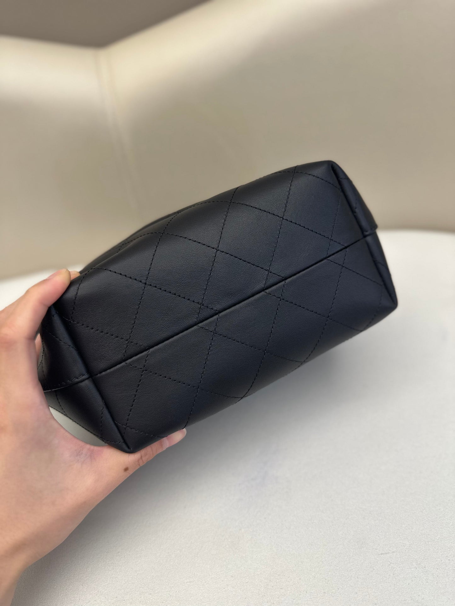 Chanel 2026 Large Hobo Bag 32cm Black Calfskin