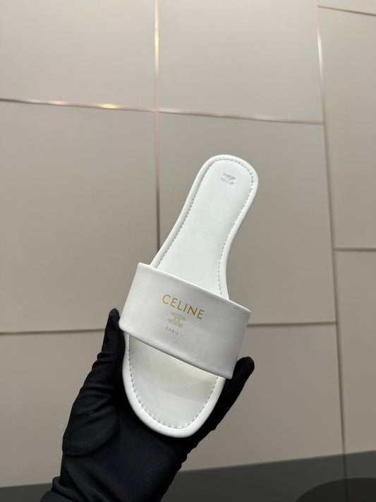 Celine Coast Mule White Calfskin 725653