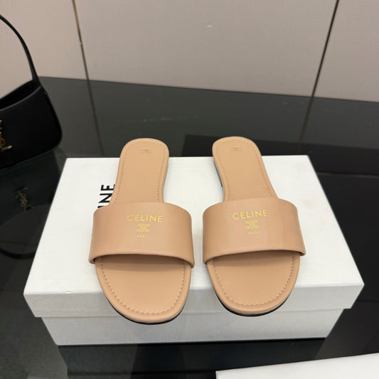 Celine Coast Mule Beige Calfskin 725656
