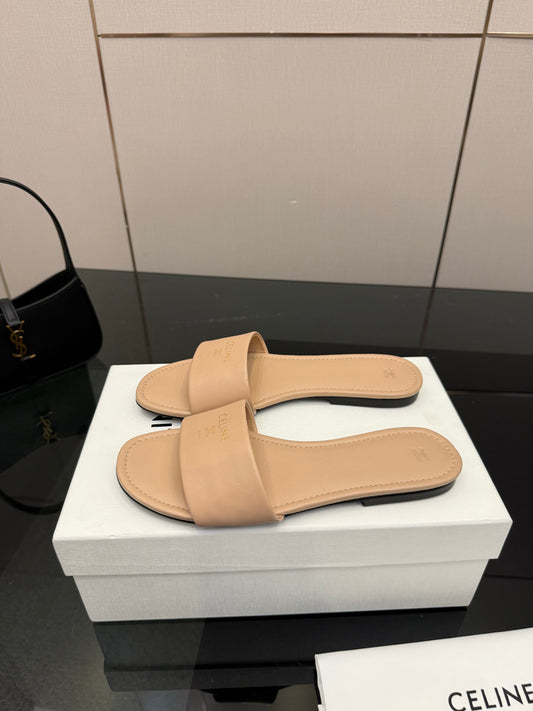 Celine Coast Mule Beige Calfskin 725656