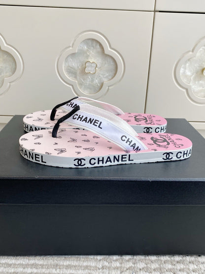 CC 26s Thong Sandals Pink Pastel Rubber Leather 647682