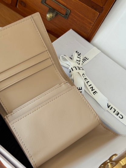 TRIOMPHE 10 CALFSKIN WALLET BEIGE