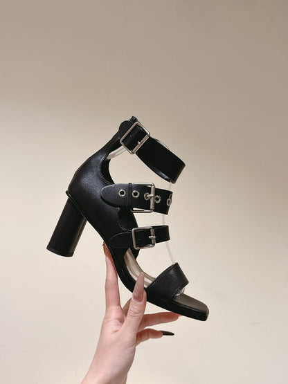 CD 26s High Heel Sandal 65 Black Sheepskin 661537