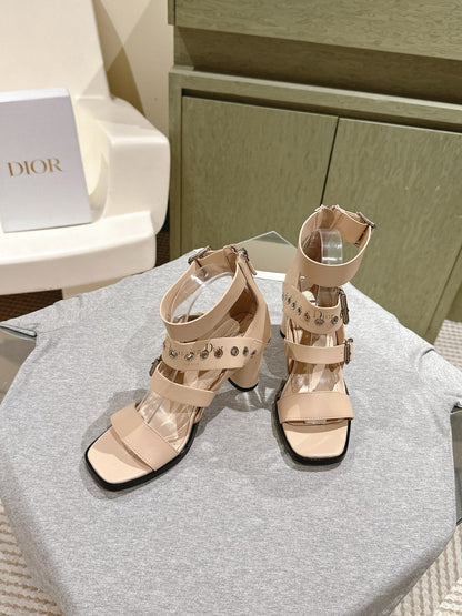 CD 26s High Heel Sandal 65 Beige Sheepskin 661538