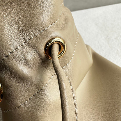 Celine Crystal Pouch Taupe Lambskin