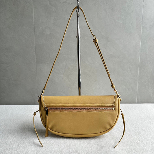 Celine Halfmoon Triomphe Small Bag 25cm Beige Lambskin