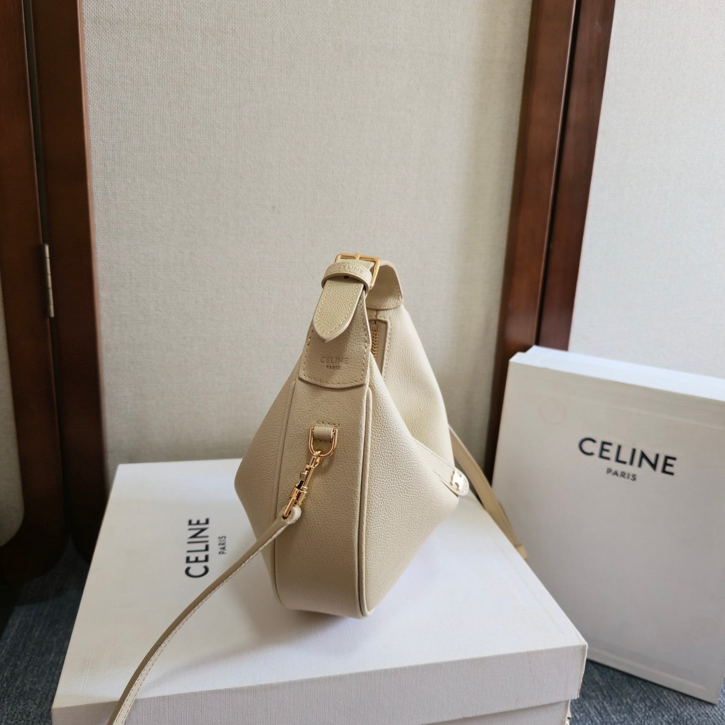 Celine Teen Lulu Bag Light Beige Grained Calfskin