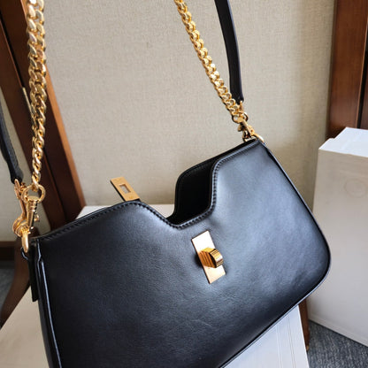 Celine Camille 16 Soft Shoulder Bag Smooth Black Calfskin